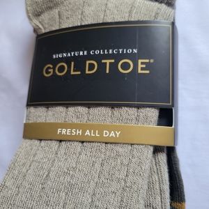 Gold toe Freshcare socks 3 pair, size 6 -12 1/2